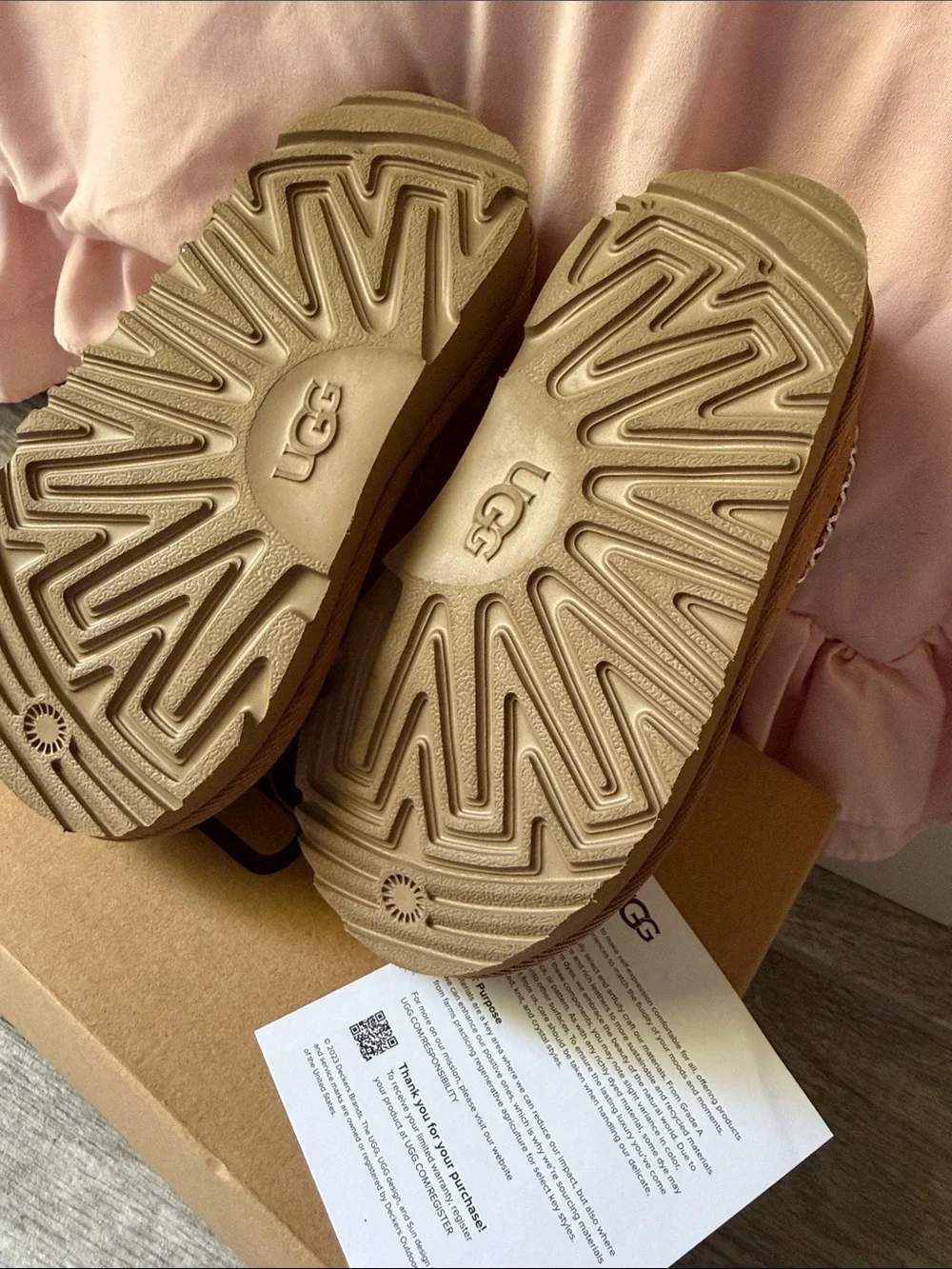 UGG Kids Chestnut Brown Suede Clog Slippers